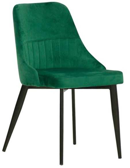 Chair - upholstered seat and back - Velvet cover - cm 43 x 46 x 81 h