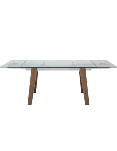 Tavolo - Alluminio - Gambe in legno - Piano...