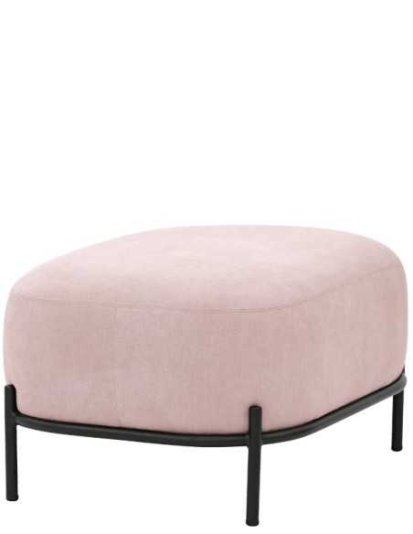 Pouf - Metallo verniciato - Rivestimento in tessuto - cm 63 x 47 x 37 h