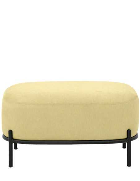 Pouf - Painted metal - Fabric coating - cm 63 x 47 x 37 h