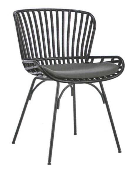 Chair - Metal frame - Polypropylene shell with cushion - cm 48 x 48 x 80 h