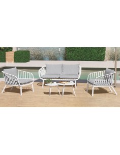 Set  - Poltrona - Divano - N.2 tavolini - Metallo verniciato 2