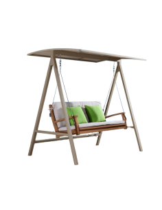 Dondolo - Scocca in teak - Cuscini in tessuto - cm 200 x...