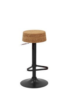 Stool - Painted metal - Cork seat - cm 29 Ø x 58/79 h 2