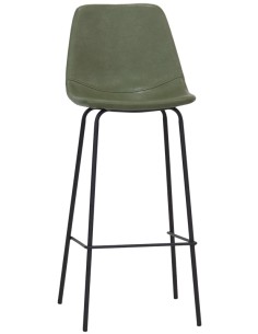 Stool - Painted metal - Leather padded shell - cm 40 x 36...