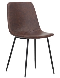 Chair - Painted metal - Ribbon in eco-leather - cm 40 x...