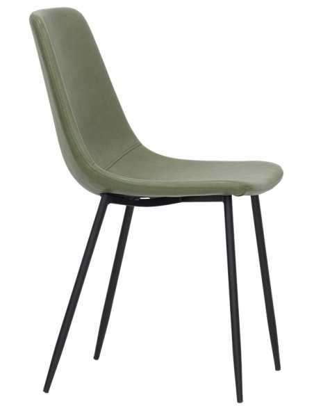 Chair - Painted metal - Ribbon in eco-leather - cm 40 x 40 x 81 h
