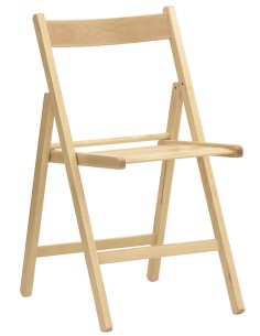 Silla - Marco de madera de haya plegable - cm 37.5 x 35 x...