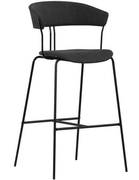 Taburete - Metal pintado - Tela - cm 41 x 43 x 111 h