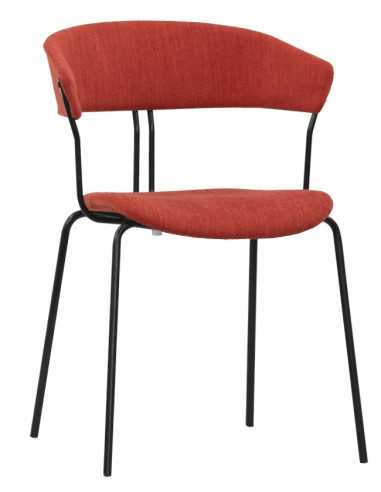 Silla - Metal pintado - Tela - cm 41 x 43 x 77 h