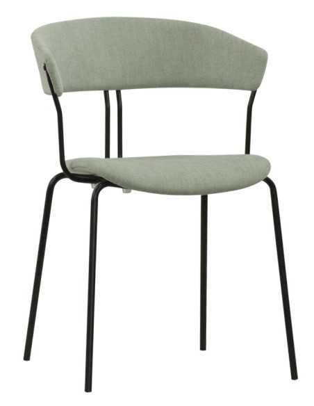 Sedia - Metallo verniciato - Tessuto - cm 41 x 43 x 77 h