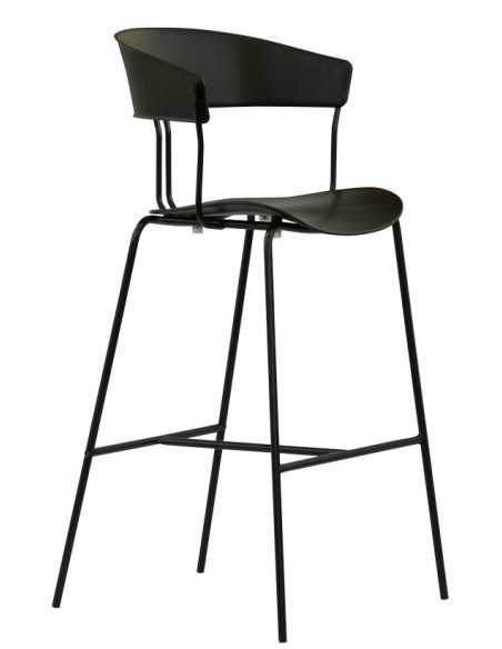 Sgabello - Metallo verniciato - Polipropilene - cm 41 x 43 x 111 h