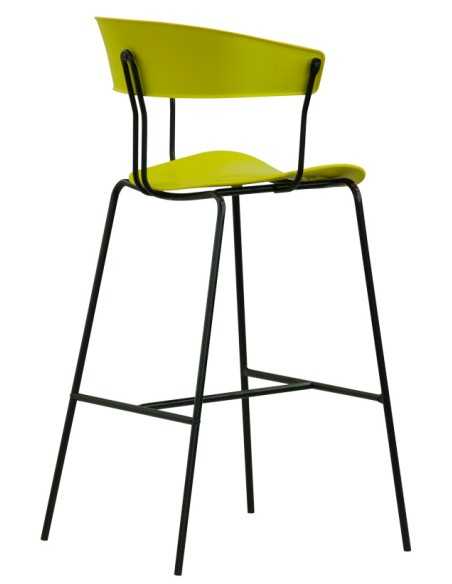 Sgabello - Metallo verniciato - Polipropilene - cm 41 x 43 x 111 h