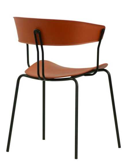 Silla - Metal pintado - Polipropileno - cm 41 x 43 x 77 h
