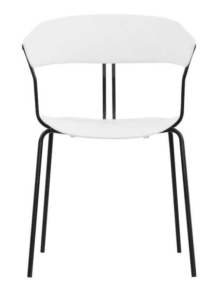 Sedia - ​Metallo verniciato - Polipropilene - cm 41 x 43 x 77 h