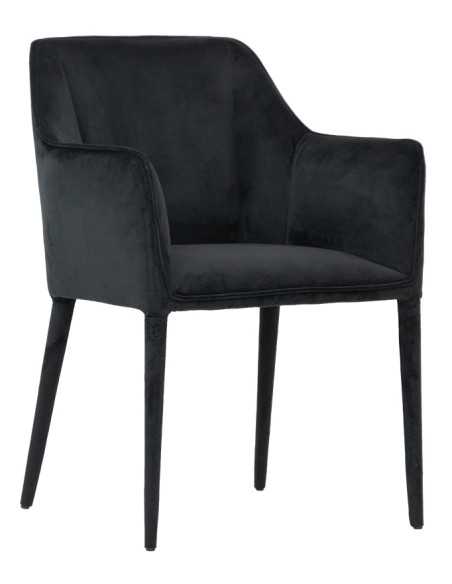 Silla - Metal - Acolchado - cubierta de terciopelo - cm 46 x 46 x 86 h