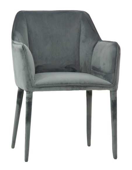 Chair - Metal - Padded - Velvet cover - cm 46 x 46 x 86 h