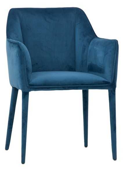 Sedia - Metallo - Imbottita - Rivestimento in velluto - cm 46 x 46 x 86 h