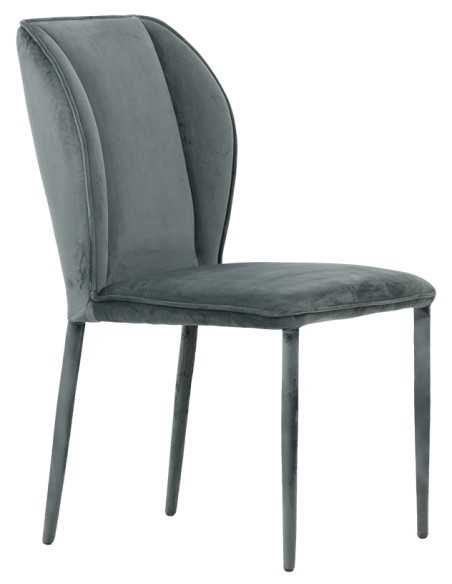 Chair - Metal - Padded - Velvet cover - cm 45 x 43 x 89 h