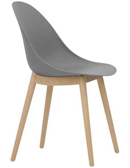 Chair - Beech wood - Polypropylene shell - cm 44 x 40 x 79 h