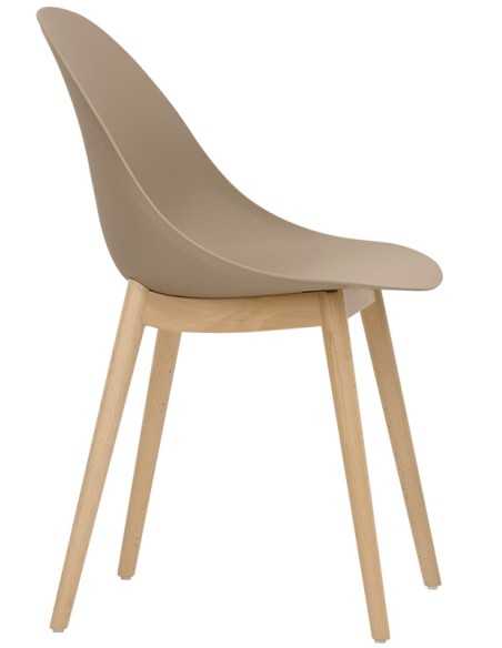 Sedia - Legno di faggio - Scocca in polipropilene - cm 44 x 40 x 79 h