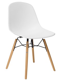 Chair - Painted beech and metal wood - Polypropylene...