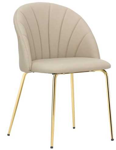 Silla - Brass Metal - Padded Back - cm 44 x 43...
