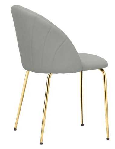 Silla - Brass Metal - Padded Back - cm 44 x 43...
