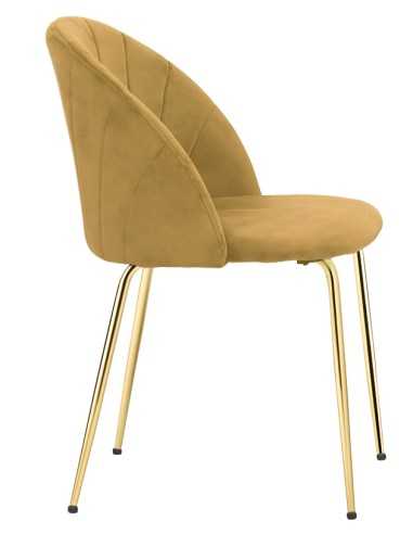 Chair - Brass Metal - Padded Back - cm 44 x 43...