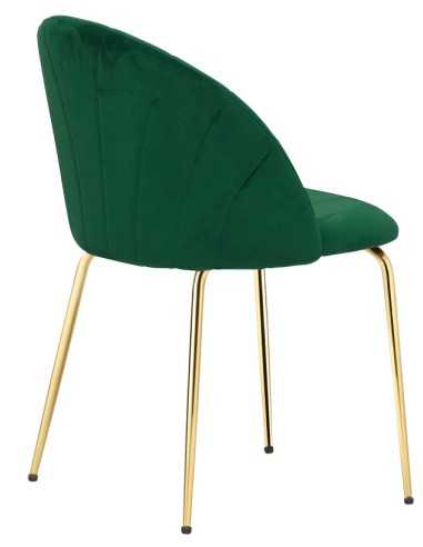 Chair - Brass Metal - Padded Back - cm 44 x 43...