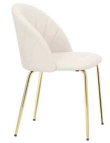 Chair - Brass Metal - Padded Back - cm 44 x 43...