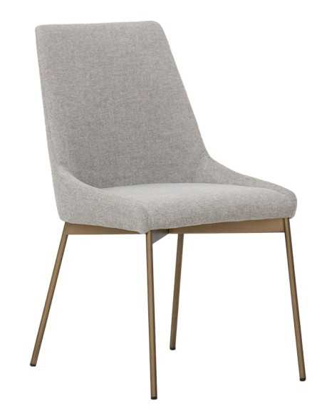 Chair - Metal satin brass - Seat and back padded - cm 45 x 45 x 86 h