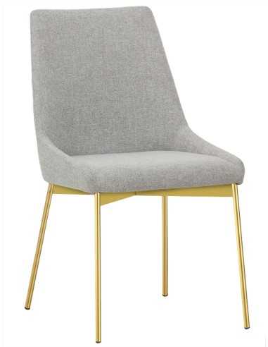 Chair - Metal satin brass - Seat and back...