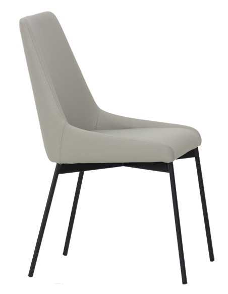 Sedia - Metallo verniciato - Seduta e schienale imbottiti - cm 45 x 45 x 86 h