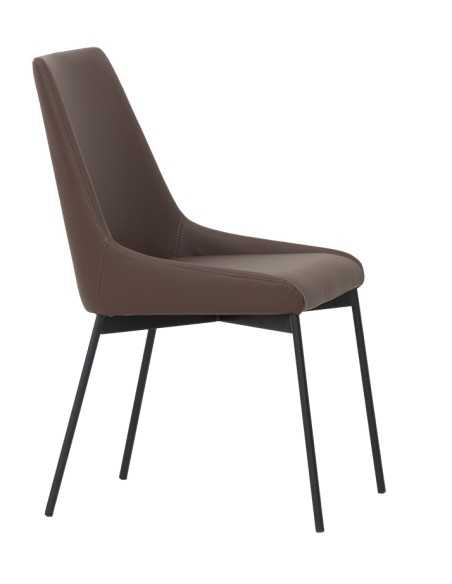 Sedia - Metallo verniciato - Seduta e schienale imbottiti - cm 45 x 45 x 86 h