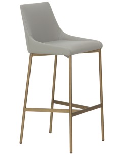 Stool - Metal satin brass - Seat and back padded - cm 40...