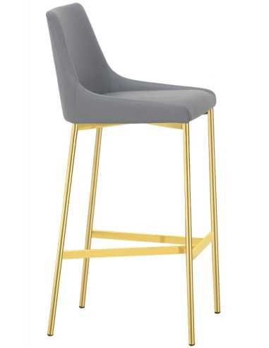 Taburete de metal - Asiento y trasero acolchado...