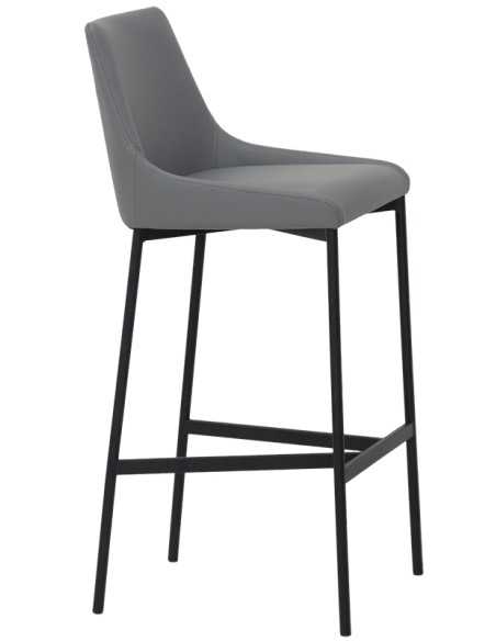 Taburete - Metal pintado - Asiento y acolchado de nuevo - cm 40 x 40 x 102 h