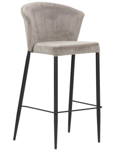 Sgabello - Metallo verniciato - Rivestimento in velluto - cm 40 x 42 x 102 h