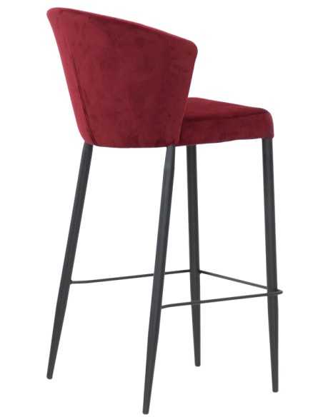 Taburete - Metal pintado - Revestimiento de terciopelo - cm 40 x 42 x 102 h