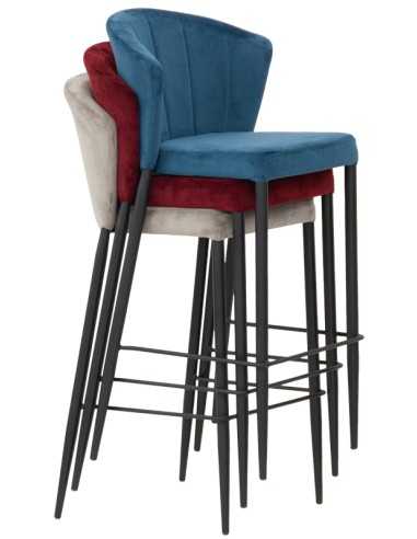 Taburete - Metal pintado - Revestimiento de...