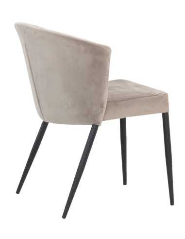 Chair - Painted metal - Velvet coating - cm 44...