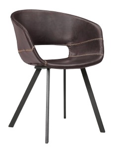 Silla - Metal pintado - Cubierta de la tela - cm 46 x 42...