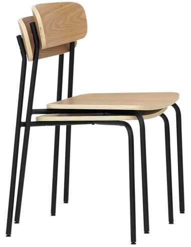 Sedia - Metallo verniciato - Legno multistrato...