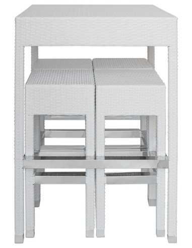 Table with 4 stools - Polyethylene plate -...