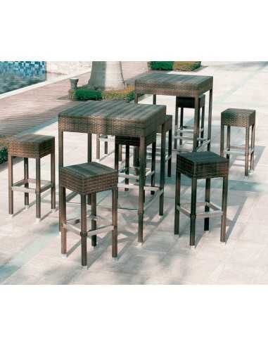 Table with 4 stools - Polyethylene plate -...