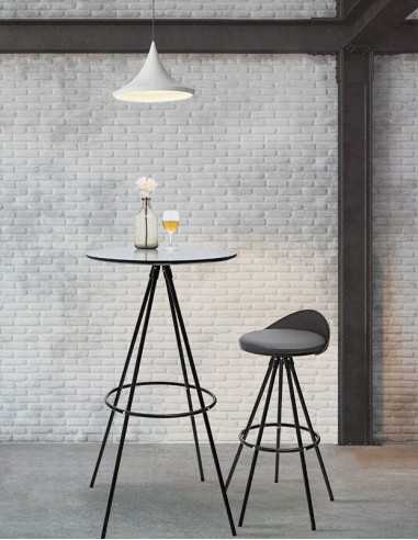 Stool - Painted metal - Seat with cushion - cm...