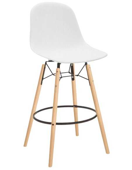 Sgabello - Legno di faggio e metallo verniciato - cm 44 x 40 x 112 h