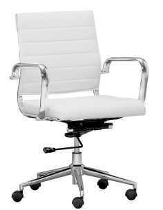 Silla de oficina - Chrome metal - asiento acolchado - cm...