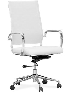 Silla de oficina - Chrome Metal - Asiento acolchado -...